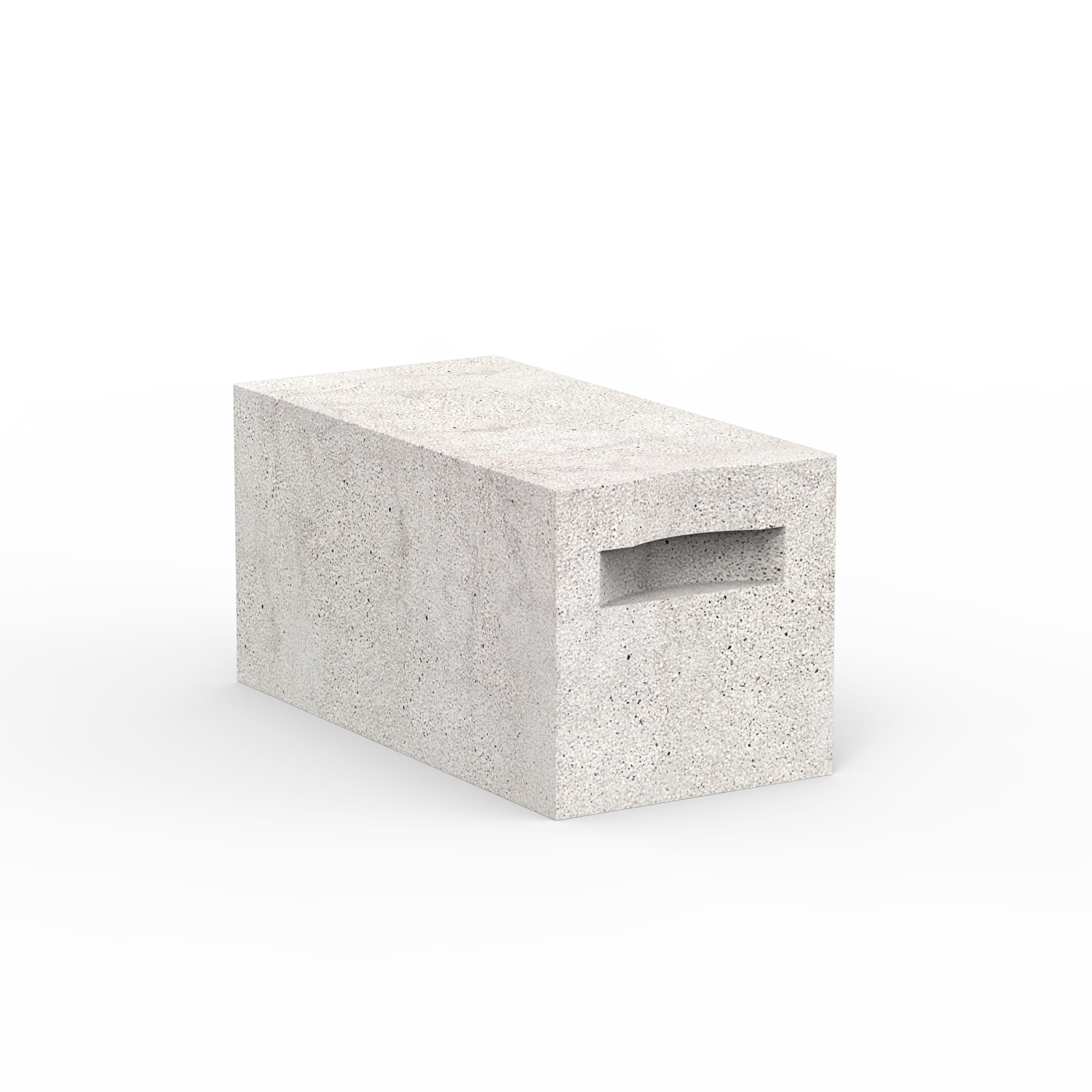 Прямой газобетонный блок с ручками захвата ширина 300