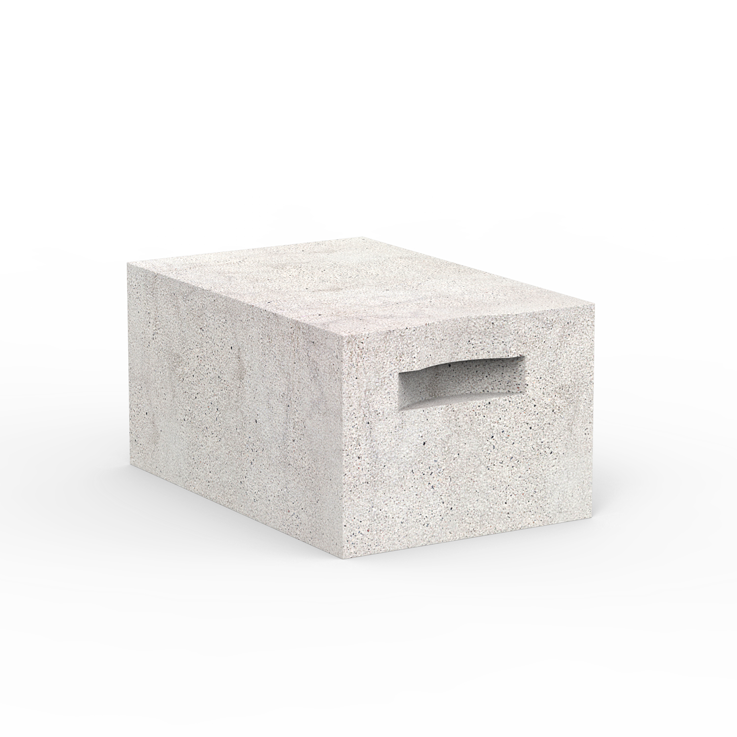 Прямой газобетонный блок с ручками захвата ширина 400